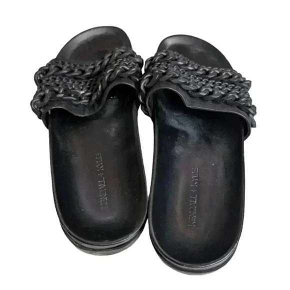 Kendall & Kylie Shiloh Slides Black Sandals Grunge Y2K Rocker Women's size 7.5 M - Picture 5 of 11